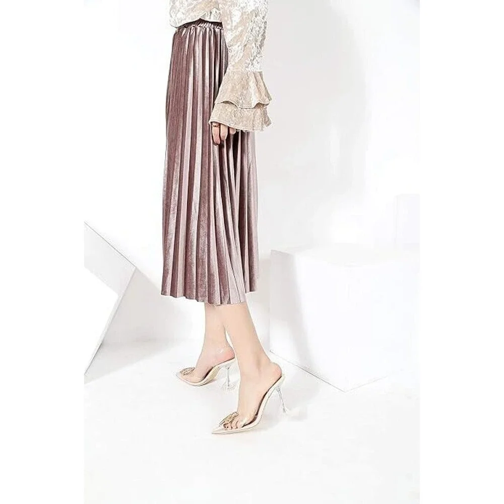 MACKIN J 188-6 Women's Dress Clear Sandal‎ - Heels - Pointed Toe - Slip On - 11